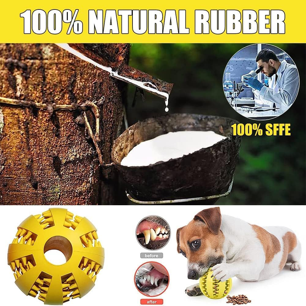 1Pcs 7Cm/2.75In Dog Treat Ball Dog Chew Toy Enrichment Toys Dog Stimulation Toys Dog Interactive Toys Dog Puzzle Toy Pet Treat Dispenser Balls for Small Large Dogs Puppy (Random Color)