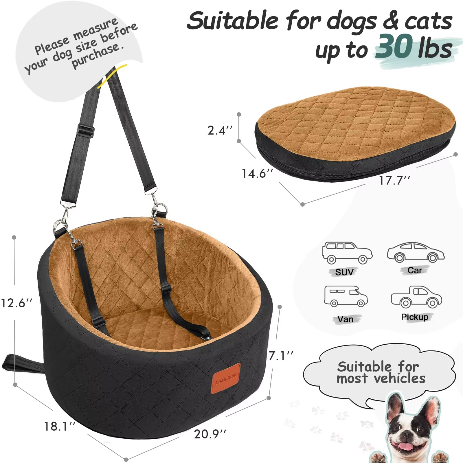 Wholesale Custom Logo Pet Supplies Waterproof Oxford Cloth Rectangle Dog Beds for Sleeping Solid Pattern