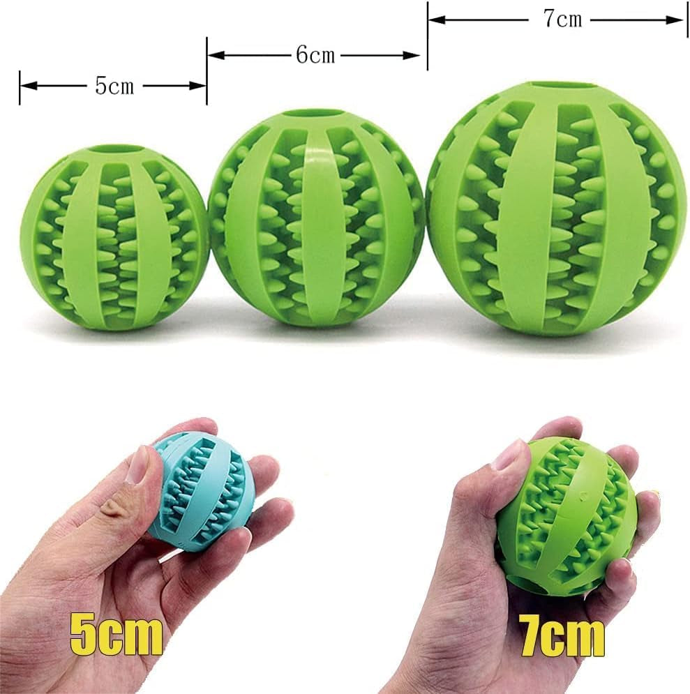 1Pcs 7Cm/2.75In Dog Treat Ball Dog Chew Toy Enrichment Toys Dog Stimulation Toys Dog Interactive Toys Dog Puzzle Toy Pet Treat Dispenser Balls for Small Large Dogs Puppy (Random Color)