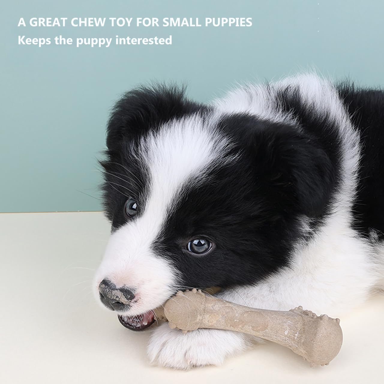 Dog Chew Toy, 2-Pack Tough Bone Puppy Chew Toy for Aggressive Chewer, Interactive Dog Teeth Cleaning Toys