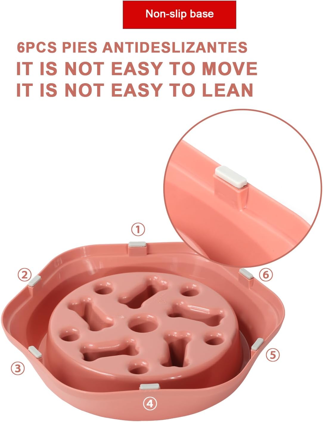 2-Pack Dog Bowl Slow Feeder, Non-Slip Slow Feeder Dog Bowls, Interactive Dog Feeder for Small and Medium Dogs for Wet Dry Raw Food and Water