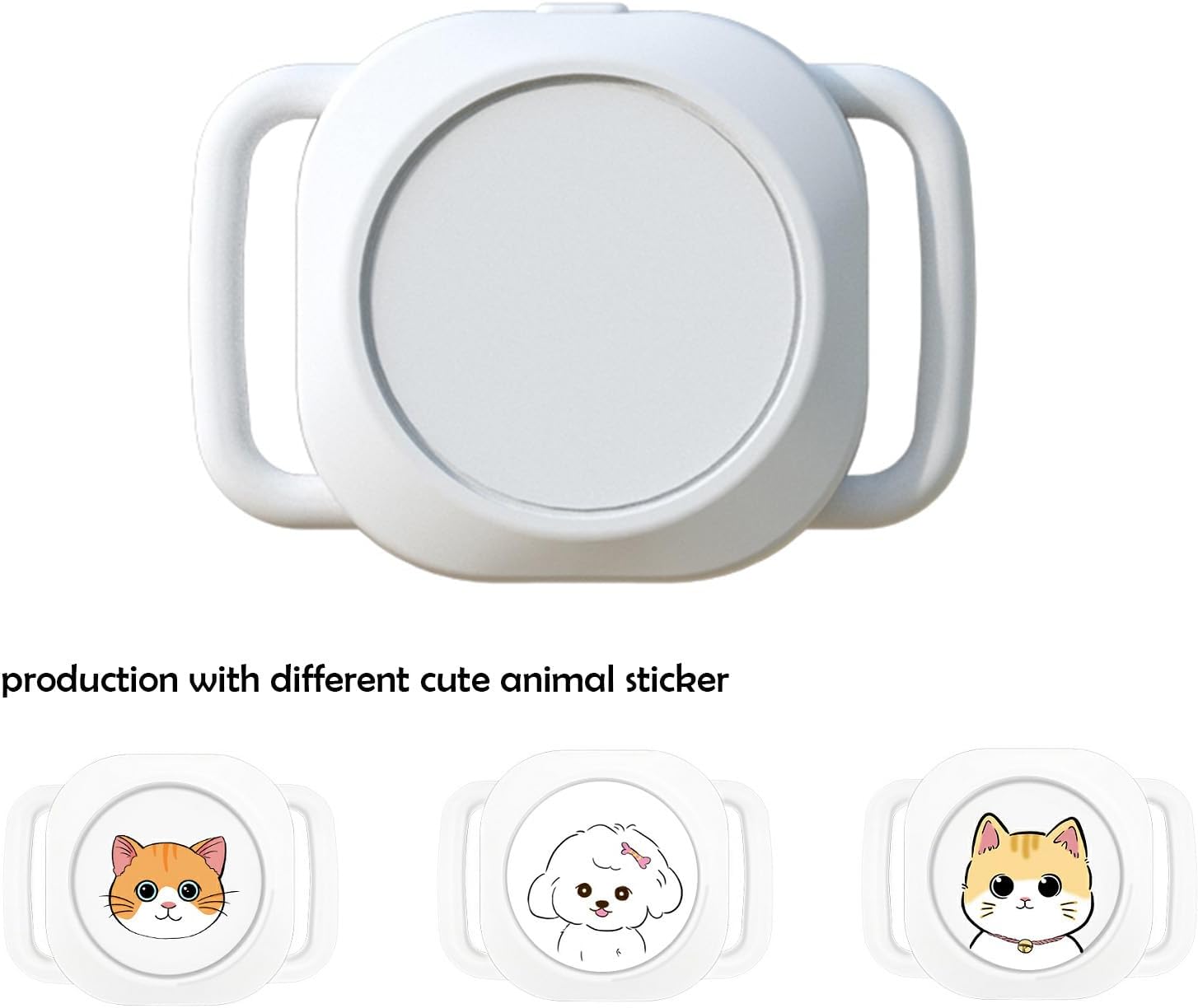Smart Pet Tracker with Collar Holder – Lightweight 10G Pet Location Tracker for Dogs and Cats, Long Battery Life, No Monthly Fee, Bluetooth & Find My Compatibility, Waterproof, Safe & Durable (White)