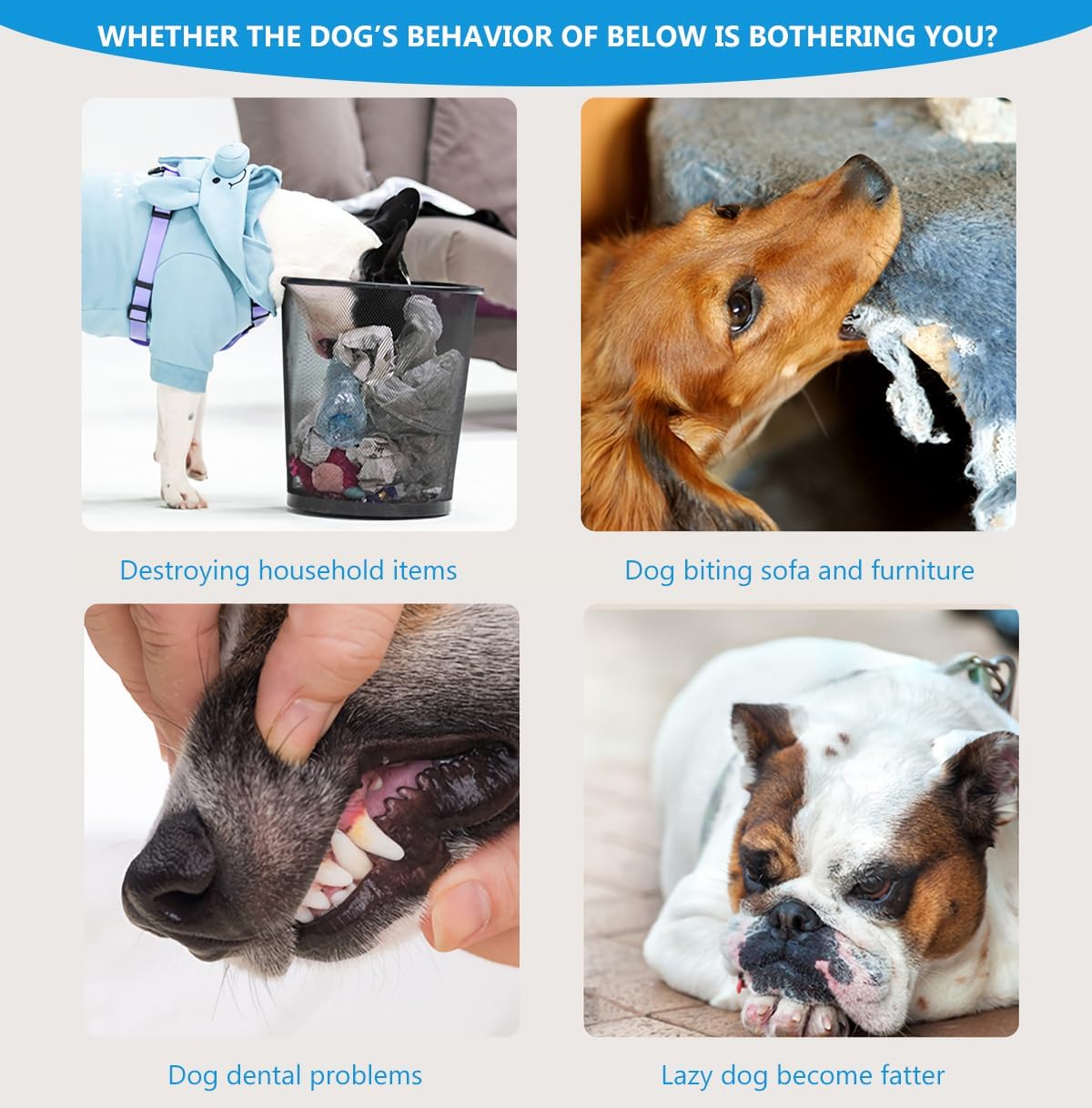 Dog Chew Toy, 2-Pack Tough Bone Puppy Chew Toy for Aggressive Chewer, Interactive Dog Teeth Cleaning Toys