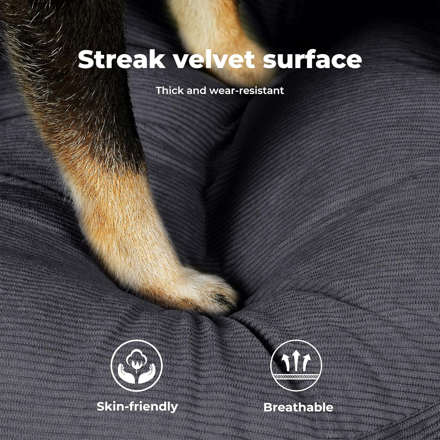 Pet Sofa Dog Cat Elevated Raised Couch Bed, Durable Soft Couch Chair Kitten Lounge Sofa Bed with Removable Cushion Seat Washable Cover, Luxury Plush Sofa Stool Bed for Dogs Cats with Wooden Frame