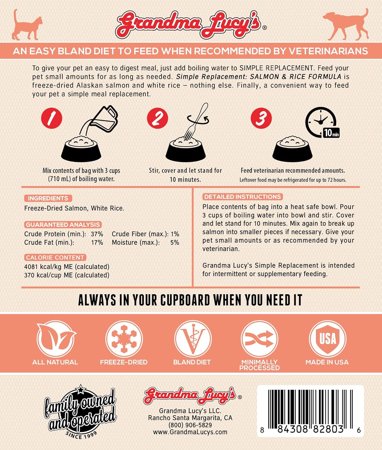 Simple Replacement Salmon and Rice - 7Oz