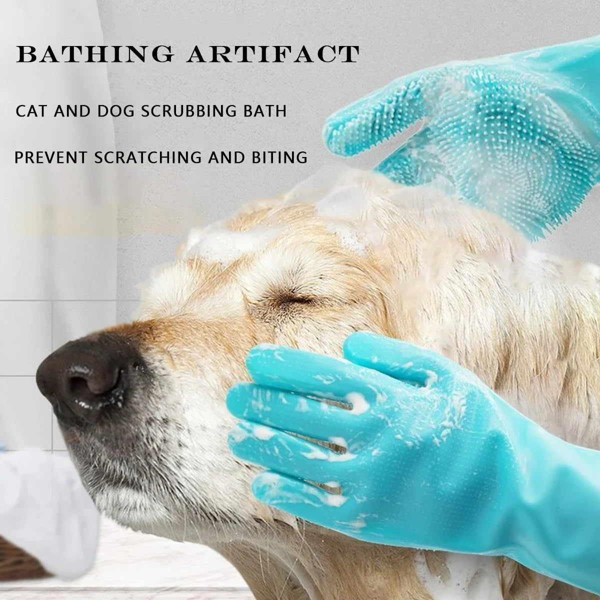 Bathroom Dog Cats Bath Brush Massage Gloves Soft Rubber Comb Pet Accessories for Cats Shower Cleaning Tools Suppliers