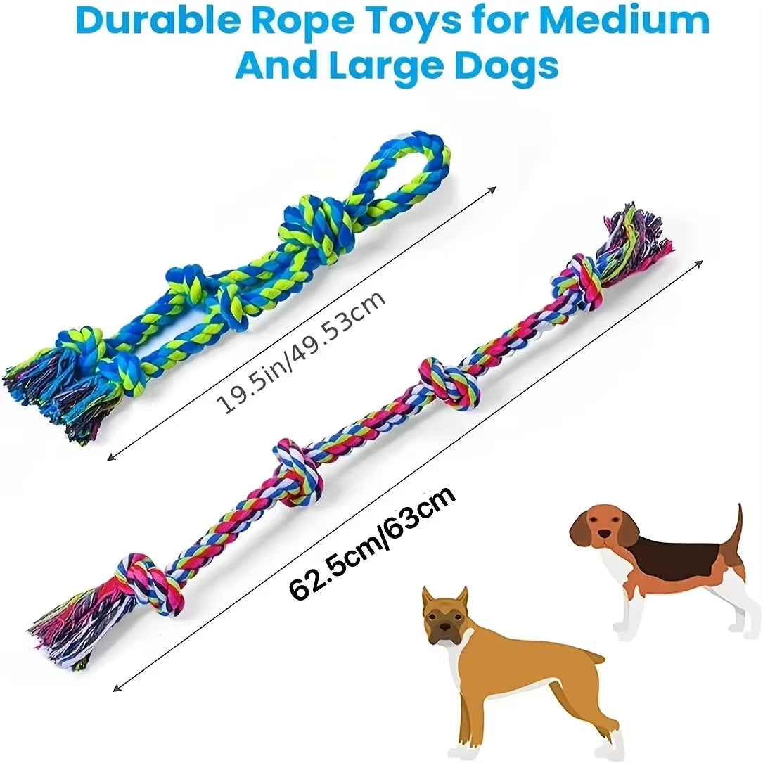 Medium and Large Dog Dog Toys for Medium and Large Dogs, Teeth Cleaning Dog Rope Toys for Large and Medium Bully Chewing